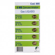 жиклёры (форсунки) для газовой плиты Indesit, Ariston, Zanussi, Electrolux (на балонный газ)