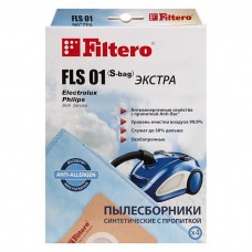 FLS 01 мешки для пылесосов Electrolux, Philips, AEG, Bork, Filtero FLS 01 ЭКСТРА, (4 штуки)