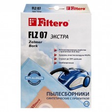 FLZ 07 мешки для пылесосов Zelmer, Bork, Filtero FLZ 07 (4) ЭКСТРА, (4 штуки)