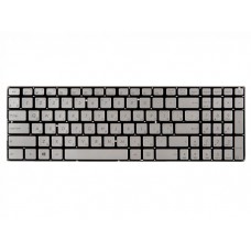 0KNB0-662LUS00 клавиатура для ноутбука Asus N501, N501J, N501JW, N501V, N501VW, G501, Q501, UX501, UX501JW, N541, серебристая, без рамки, гор. Enter