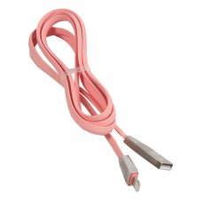 6957531038627 кабель USB HOCO x4 Zinc Alloy rhombus Lightning, розовый