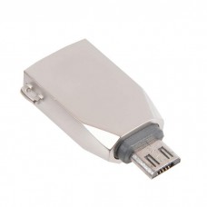 6957531070283 адаптер HOCO OTG UA10 Micro-USB, жемчужный никель