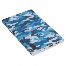 6957531077206 внешний аккумулятор HOCO b33A-20000 2 USB с дисплеем camouflage series (20000mAh), синий камуфляж