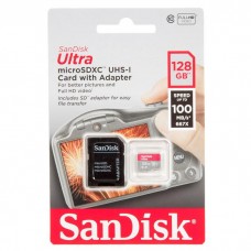 SDSQUAR-128G-GN6IA Карта памяти Sandisk Ultra microSDXC 128GB + SD Adapter 100MB/s A1 Class 10 UHS-I - Imaging Packaging