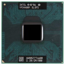 SLGF5 процессор для ноутбука Intel Core 2 Duo Mobile T6600 Socket P 2.2 ГГц с разбора