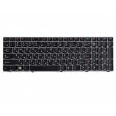 25-010793 клавиатура для ноутбука Lenovo IdeaPad Z560, Z560A, Z565A, G570, G570A, G570AH, G570G, G570GL, G575, G575A, G575G, G770, G780, черная с серой рамкой, гор. Enter