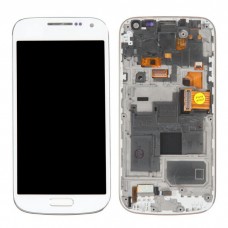 I9192 дисплей в сборе с тачскрином и передней панелью для Samsung Galaxy S4 mini (GT-I9190 / GT-I9192 / GT-I9195)  белый AMOLED