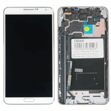 дисплей в сборе с тачскрином и передней панелью для Samsung Galaxy Note 3 (SM-N900) белый AMOLED