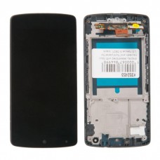 D821 дисплей в сборе с тачскрином и передней панелью для LG Nexus 5 D821, черный