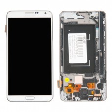 N9005 дисплей в сборе с тачскрином и передней панелью для Samsung Galaxy Note 3 (SM-N9005 LTE 4G) белый AMOLED