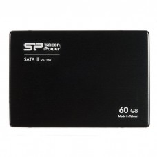 SP060GBSS3S60S25 жесткий диск SSD 60Gb, SATA III, 2.5", Silicon Power Slim S60