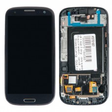 I9305 дисплей в сборе с тачскрином и передней панелью для Samsung Galaxy S3 (GT-I9305) черный AMOLED