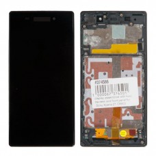 C6903 дисплей в сборе с тачскрином и передней панелью для Sony Xperia Z1 (C6903) черный