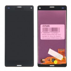 D5803 дисплей в сборе с тачскрином для Sony Xperia Z3 Compact (D5803) черный TFT с регулировкой яркости