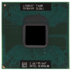 SLB6J процессор для ноутбука Intel Celeron Dual-Core T1600 Socket P 1.66 ГГц с разбора