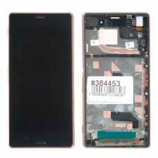 D6603 дисплей в сборе с тачскрином и передней панелью для Sony Xperia Z3 (D6603) бронзовый AAA