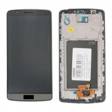 D855 дисплей в сборе с тачскрином и передней панелью для LG G3 D855, черный