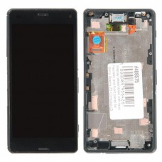 D5803 дисплей в сборе с тачскрином и передней панелью для Sony Xperia Z3 Compact (D5803) черный AAA