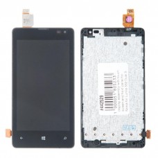 Lumia 532 дисплей в сборе с тачскрином и передней панелью для Nokia для Lumia 532 Dual Sim черный