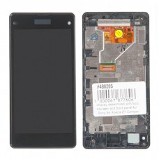 D5503 дисплей в сборе с тачскрином и передней панелью для Sony Xperia Z1 Compact (D5503) черный