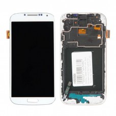 GH97-14630A дисплей в сборе с тачскрином и передней панелью для Samsung Galaxy S4 (GT-I9500) белый AMOLED