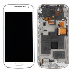 GH97-14766B дисплей в сборе с тачскрином и передней панелью для Samsung Galaxy S4 mini (GT-I9190 / GT-I9192 / GT-I9195) белый AMOLED