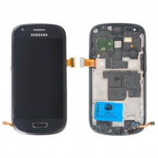 дисплей в сборе с тачскрином и передней панелью для Samsung Galaxy S3 mini (GT-I8190) черный, оригинал