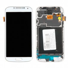 GH97-14655A дисплей в сборе с тачскрином и передней панелью для Samsung Galaxy S4 (GT-I9505) белый AMOLED