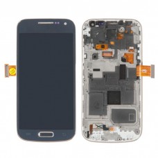 I9195 дисплей в сборе с тачскрином и передней панелью для Samsung Galaxy S4 mini (GT-I9195 / GT-I9190 / GT-I9192) серый AMOLED