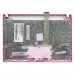 04GOA292KRU02-1 клавиатура для ноутбука Asus Eee PC 1025CE с топкейсом, розовая, серебристые кнопки