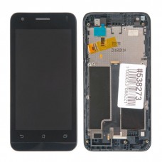 ZC451CG дисплей в сборе с тачскрином и передней панелью для Asus Zenfone C (ZC451CG) черный (4.5")