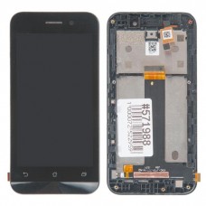 ZB452KG дисплей в сборе с тачскрином и рамкой крепления для ASUS для Zenfone Go ZB452KG (JZH) черный с разбора