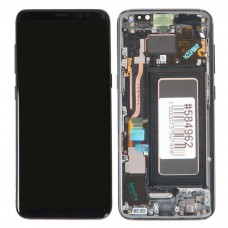 дисплей в сборе с тачскрином и передней панелью для Samsung Galaxy S8 SM-G950 черный, оригинал