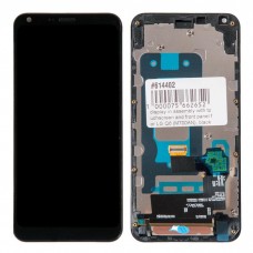 M700AN дисплей в сборе с тачскрином и передней панелью для LG Q6 (M700AN), черный