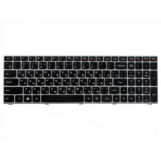 25214796 клавиатура для ноутбука Lenovo IdeaPad G50-30, G50-45, G50-70, G50-80, G70-70, G70-80, G5030, G5045, G5070, E50-70, M50-70, Z50-70, Z50-75, Z5070, Z5075, Z70-80, черная с серой-серебристой рамкой, гор. Enter