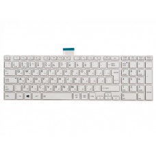 NSK-TV1SU клавиатура для ноутбука Toshiba Satellite C850, C850D, C855, C855D, L850, L850D, L855, L855D, белая с рамкой, верт. Enter