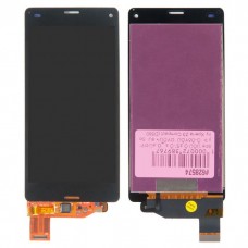 D5803 дисплей в сборе с тачскрином и передней панелью для Sony Xperia Z3 Compact (D5803) черный, царапина на углу