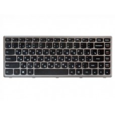 25215630 клавиатура для ноутбука Lenovo Flex 14, G40, G40-30, G40-45, G40-70, G40-75, G40-80, черные кнопки, серебристая рамка, гор. Enter