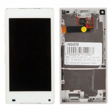 E5803 дисплей в сборе с тачскрином и передней панелью для Sony Xperia Z5 Compact (E5803) белый