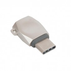 6957531070269 переходник HOCO UA8 Micro USB to Type-C жемчужный никель