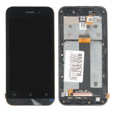 ZB452KG дисплей в сборе с тачскрином и рамкой крепления для Asus ZenFone Go ZB452KG черные с разбора