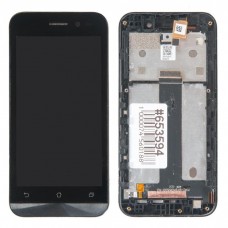 ZB452KG дисплей в сборе с тачскрином и рамкой крепления для Asus ZenFone Go ZB452KG  черные с царапинами с разбора