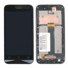 ZB450KL дисплей в сборе с тачскрином и рамкой крепления для Asus ZenFone Go ZB450KL  черные с царапинами с разбора