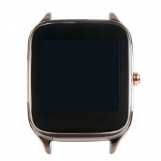 Wi502q дисплей в сборе с тачскрином и рамкой крепления ASUS ZENWATCH 3 SPARROW-1A Wi502q панель черная,обод светло-стальной