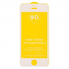 iPhone 5S защитное стекло 9D на дисплей для Apple iPhone 5, 5S, 5C, SE, белый